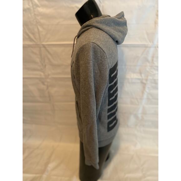 PUMA Unisex SMALL Gray Full Zip Hooded Fleece Jacket/Windbreaker W/ Pockets # - Picture 4 of 7